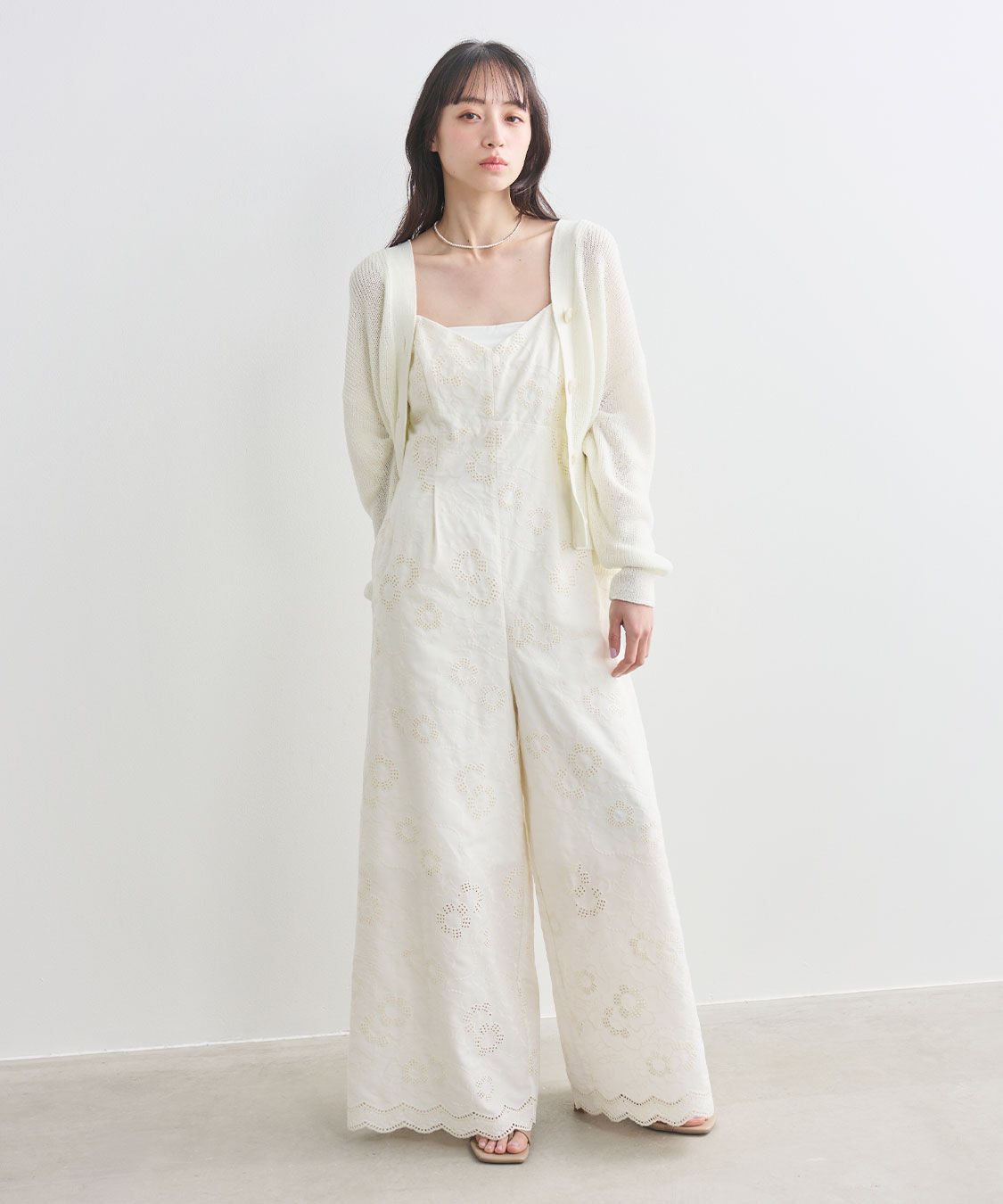 COCO DEAL「レースアップVネックニットカーディガン」|ニット・セーター|