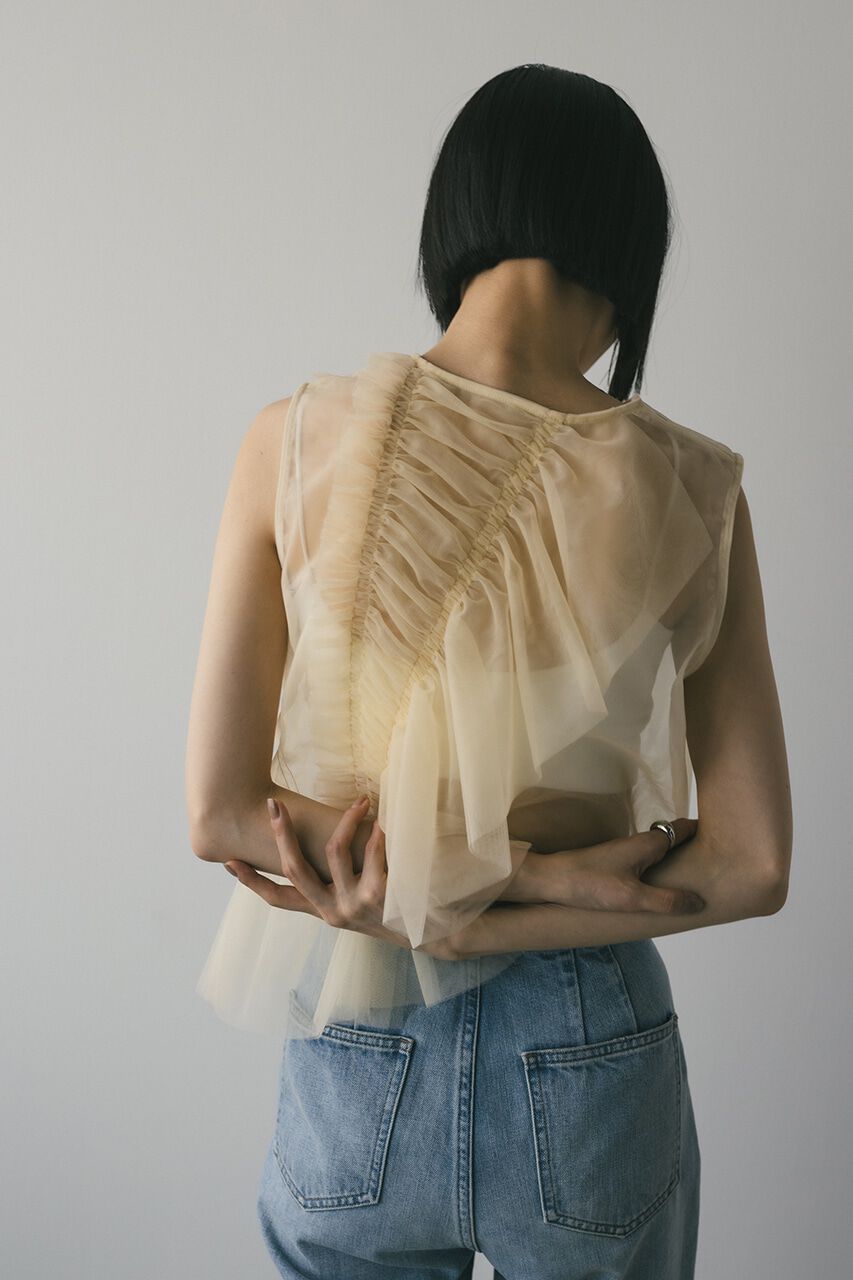 STYLEMIXER「チュールシャーリングトップ」|タンクトップ|