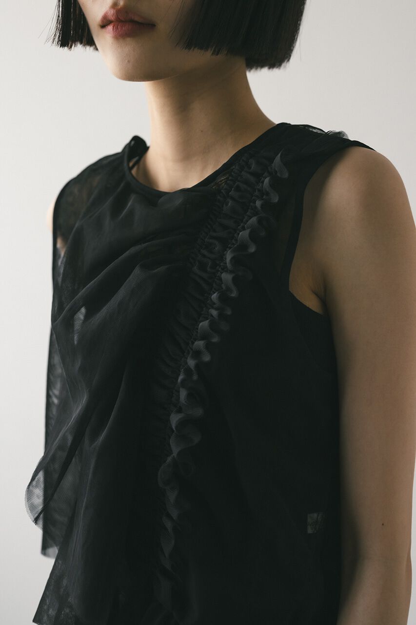 STYLEMIXER「チュールシャーリングトップ」|タンクトップ|