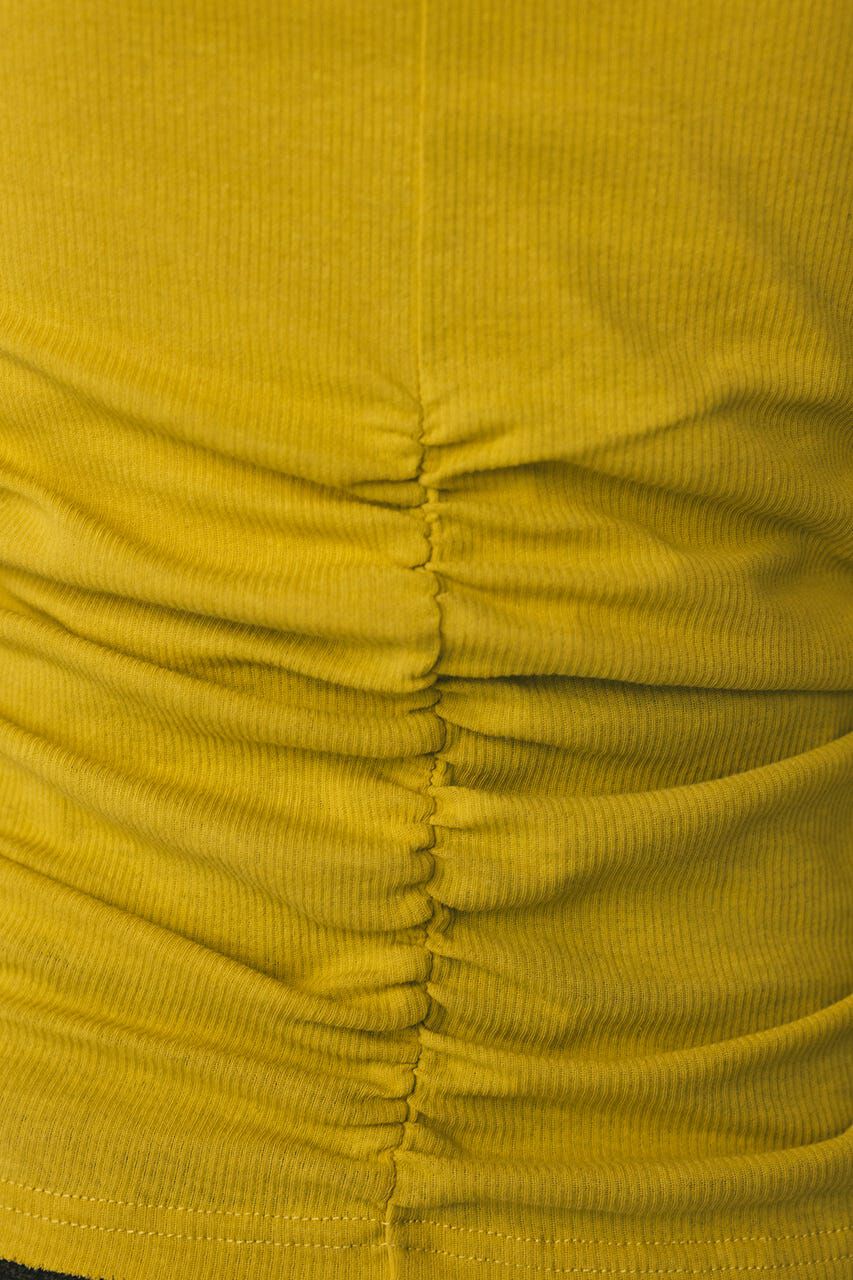 STYLEMIXER「ギャザーソフトリブカットトップ」|Tシャツ・カットソー|