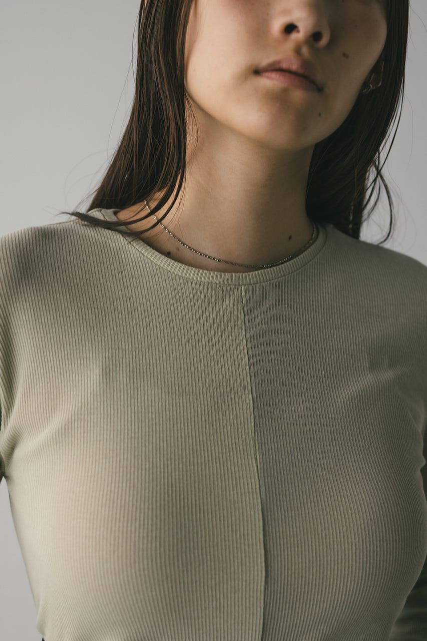 STYLEMIXER「ギャザーソフトリブカットトップ」|Tシャツ・カットソー|