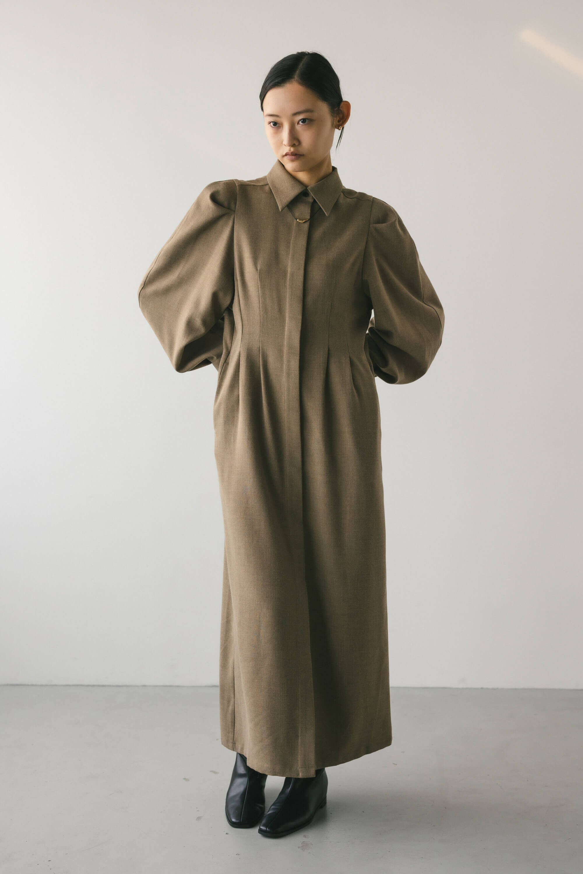 STYLEMIXER「ショルダータックワンピース」|ワンピース|L/BRN1