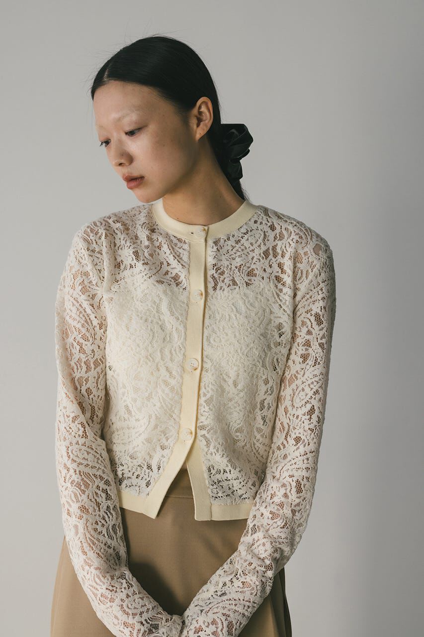 STYLEMIXER「ニュアンスレースニットカーデ」|ニット・セーター|IVOY3