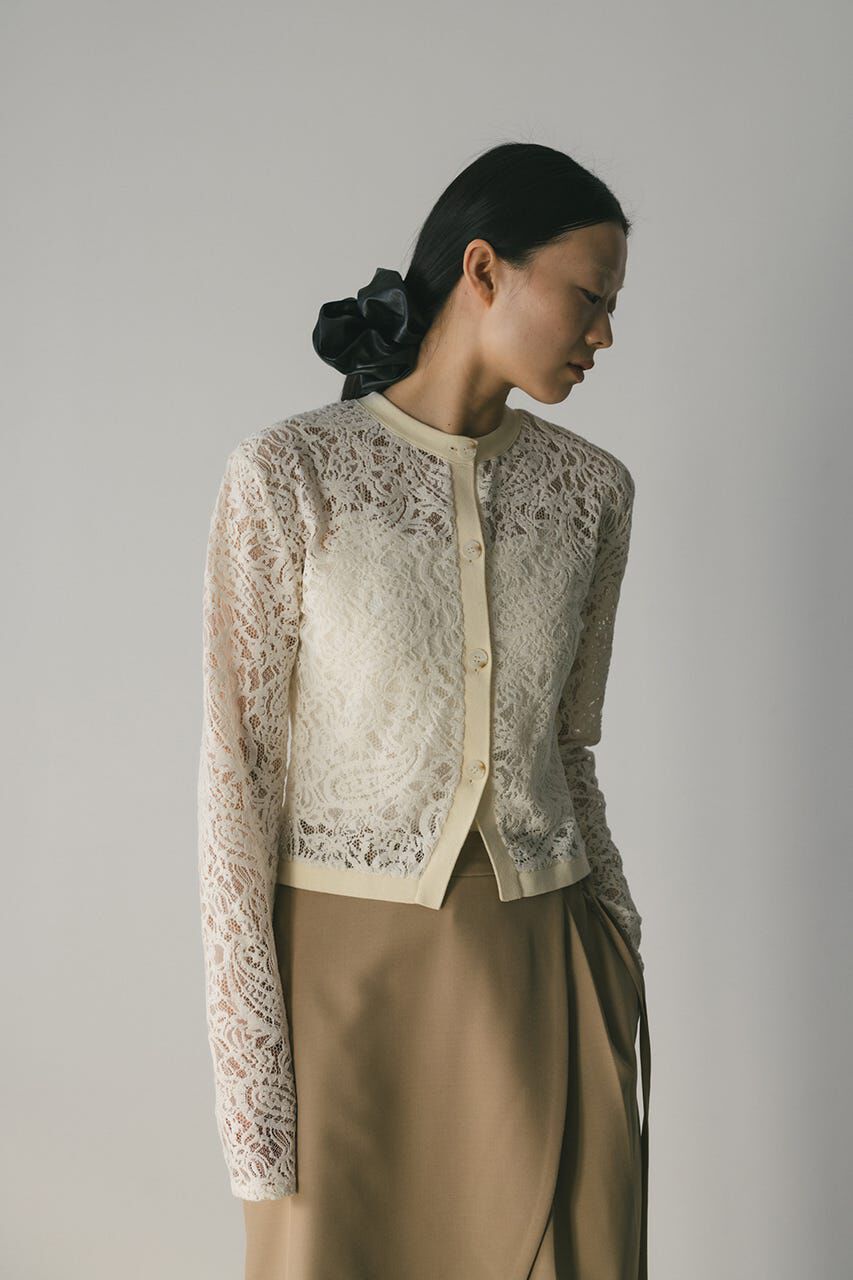 STYLEMIXER「ニュアンスレースニットカーデ」|ニット・セーター|