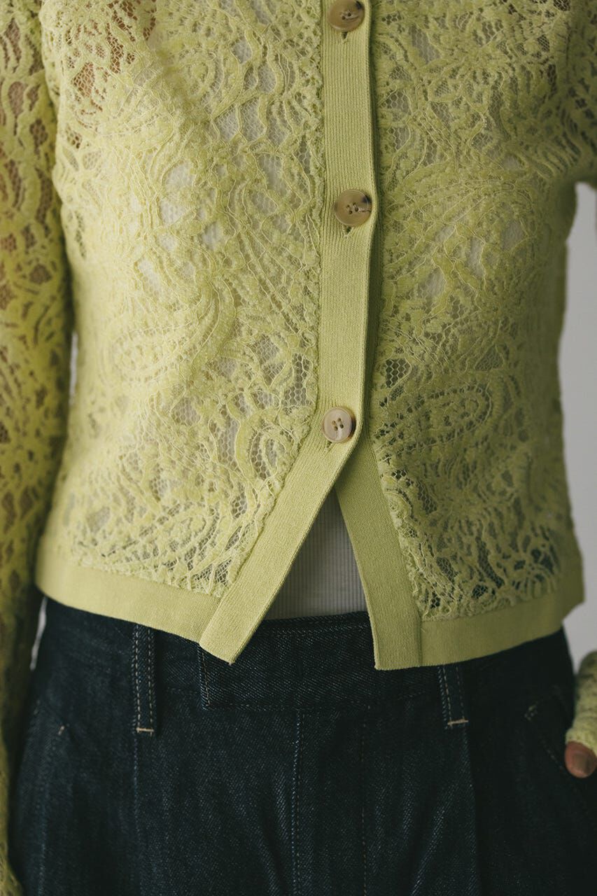 STYLEMIXER「ニュアンスレースニットカーデ」|ニット・セーター|