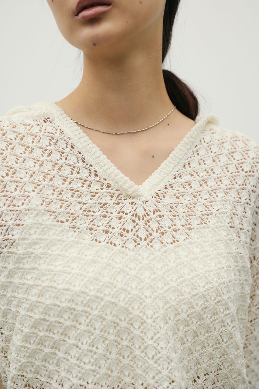 STYLEMIXER「アイレットレースフーディー」|ニット・セーター|