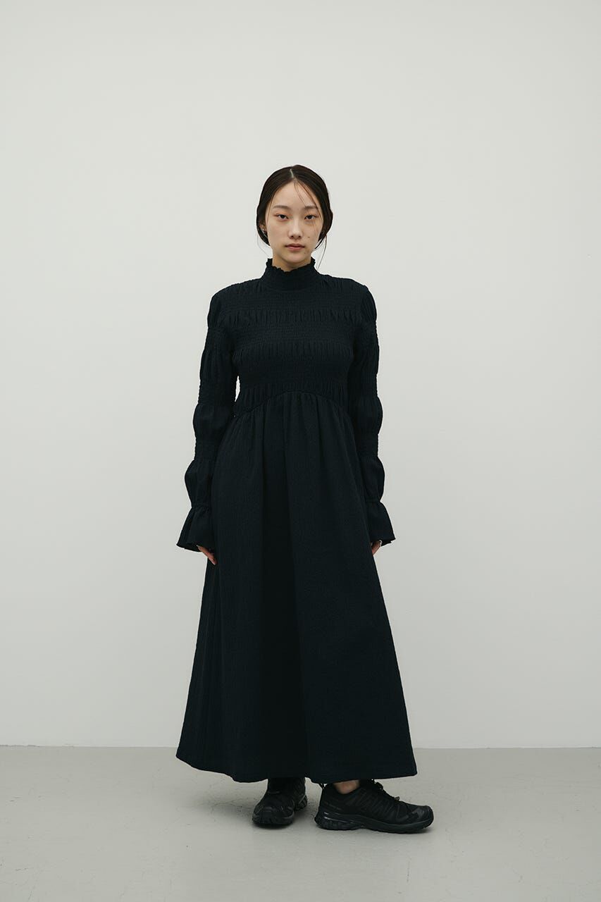 STYLEMIXER「サッカーシャーリングワンピース」|ワンピース|BLK