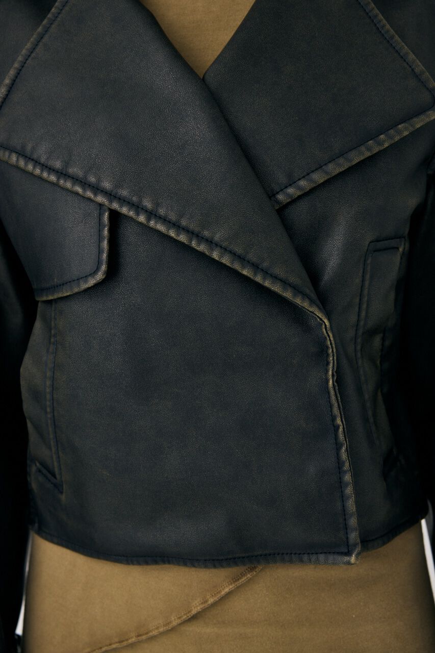 MOUSSY「F/LEATHER SHORT トレンチジャケット」|その他|