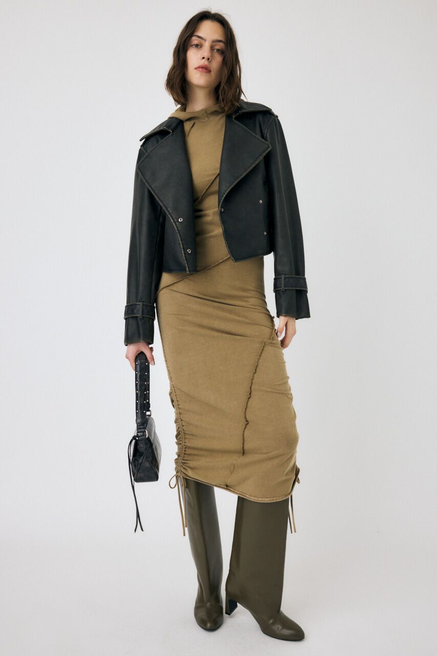 MOUSSY「F/LEATHER SHORT トレンチジャケット」|その他|