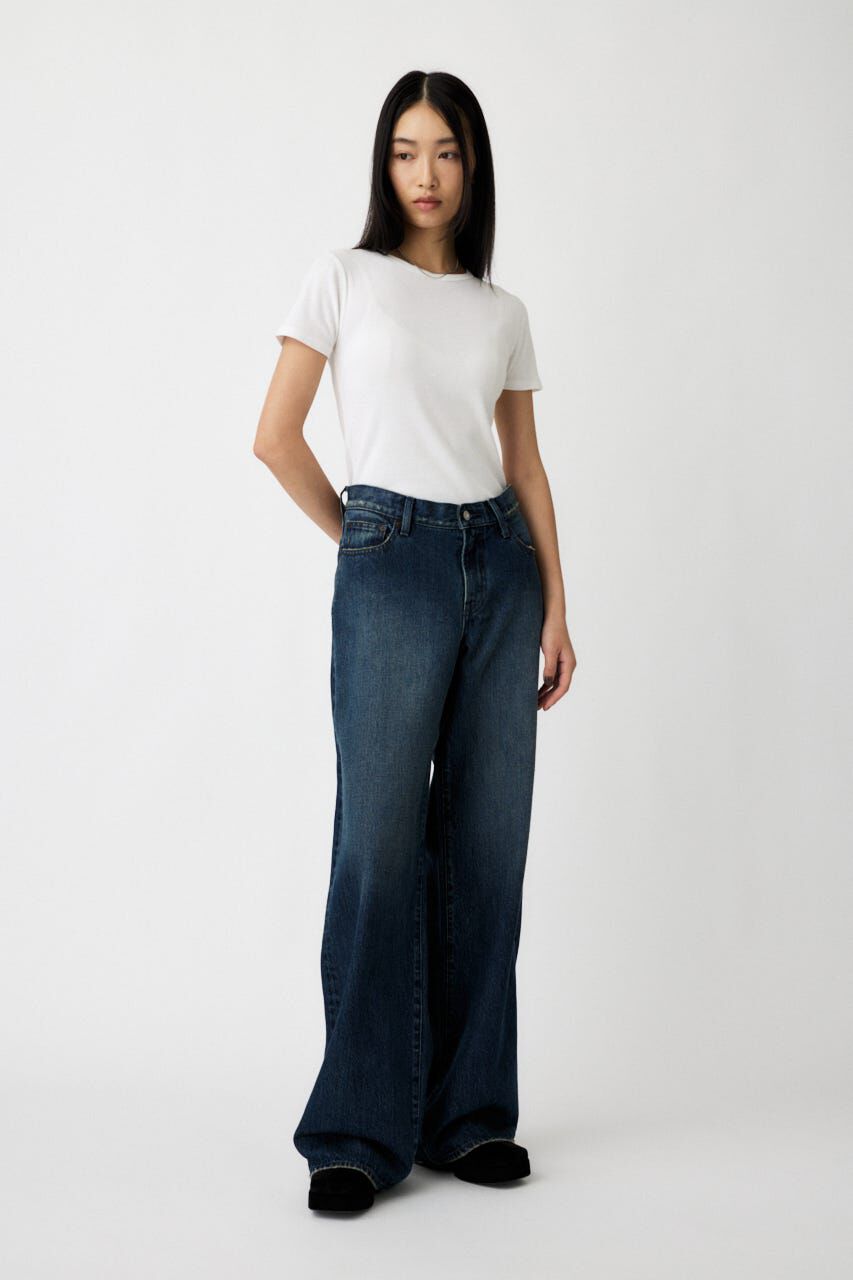 MOUSSY「LOW SLUNG WIDE ストレート」|デニム|