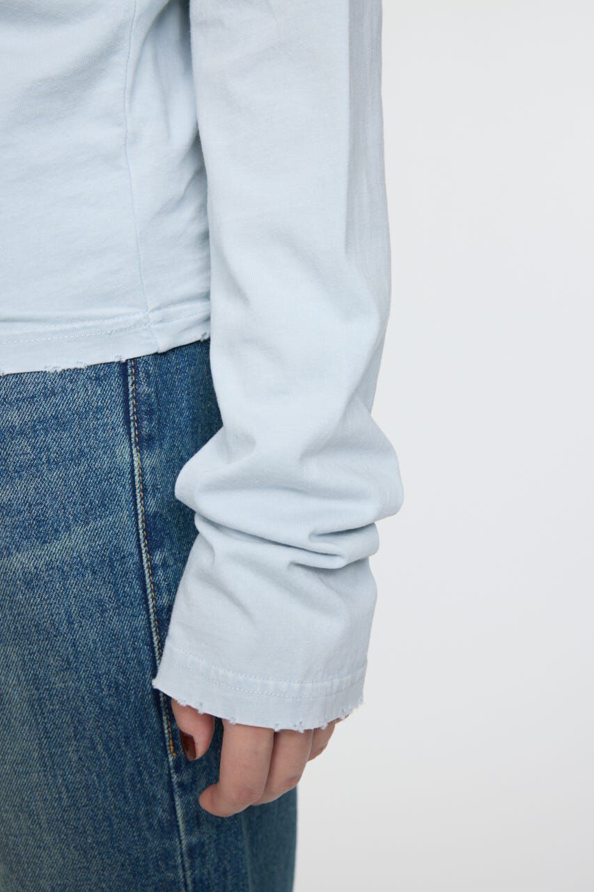 MOUSSY「OVER DYED ONE SHOULDER L/S TEE」|Tシャツ・カットソー|