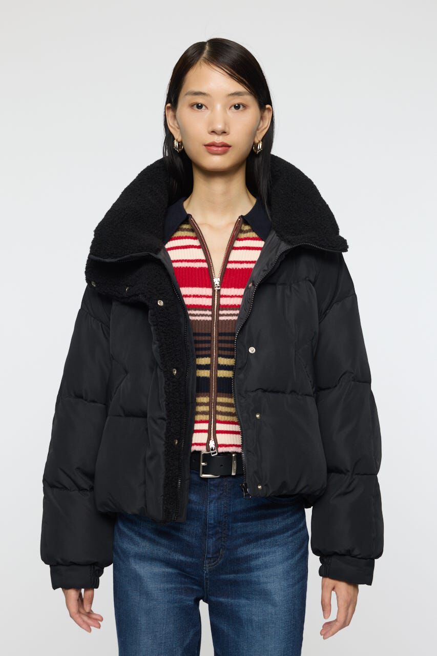MOUSSY「STAND COLLAR PUFFER ジャケット」|ブルゾン・スタジャン|