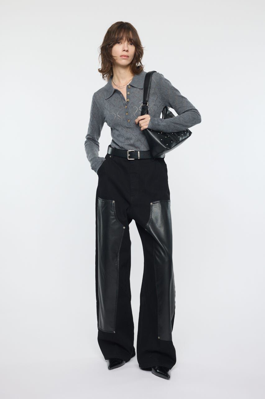 MOUSSY「EYELET KNIT ボディスーツ」|ニット・セーター|