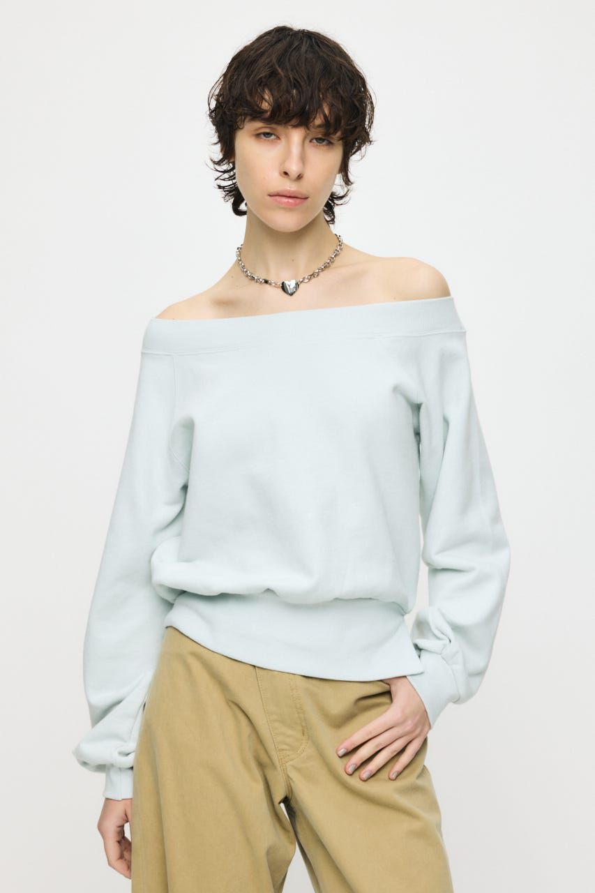MOUSSY「SIDE SLIT OFF SHOULDER スウェット」|パーカー|