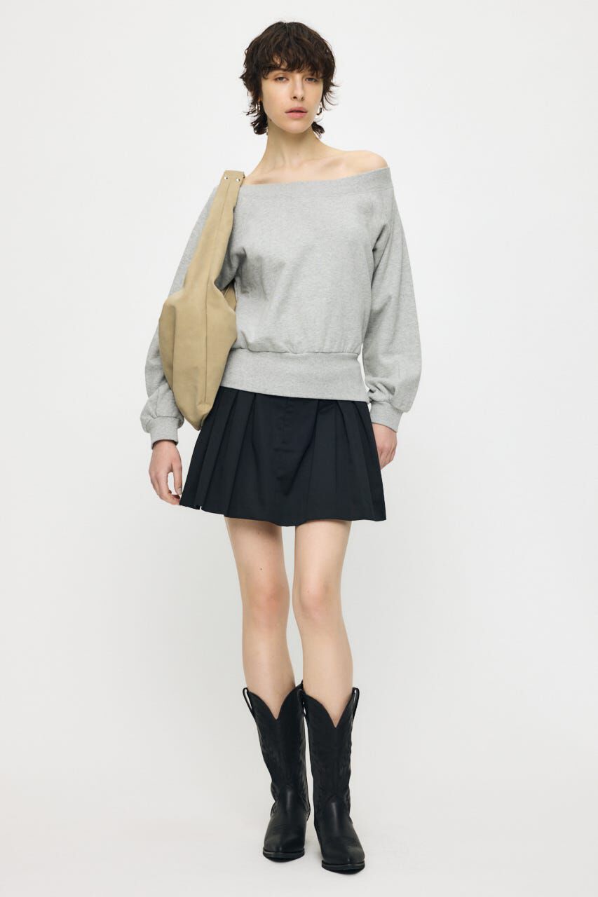 MOUSSY「SIDE SLIT OFF SHOULDER スウェット」|パーカー|