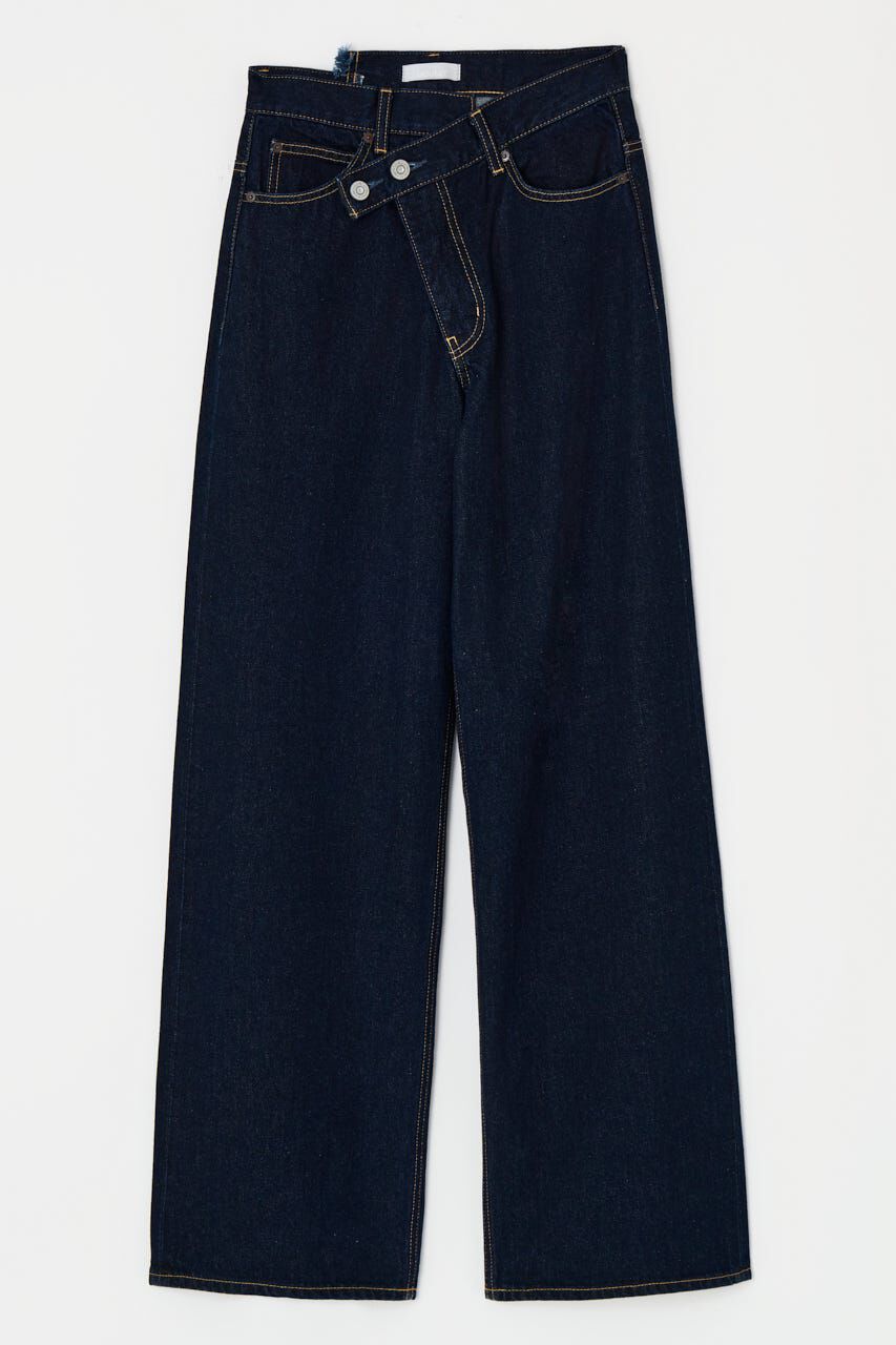 MOUSSY「CROSS WAIST WIDE ストレート」|デニム|