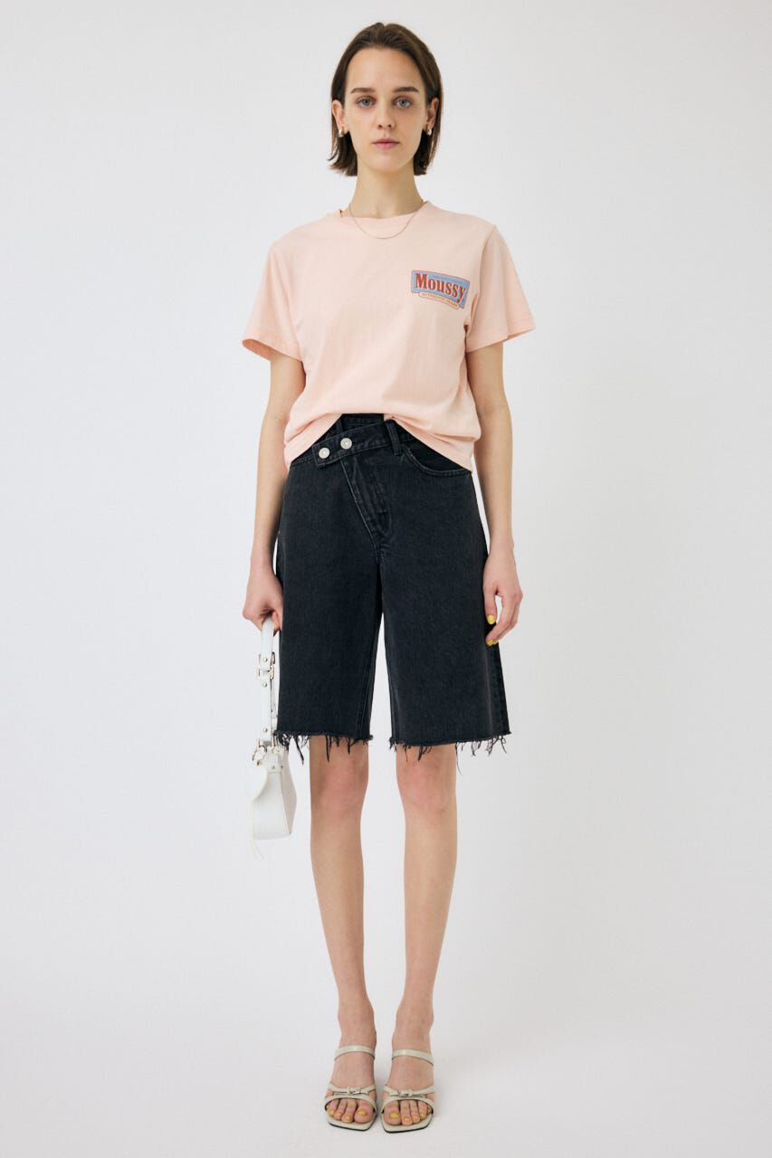 MOUSSY「CROSS WAIST HALF パンツ」|デニム|