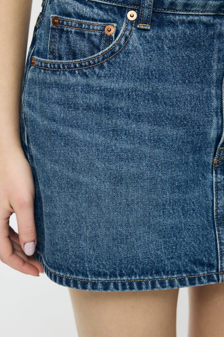 MOUSSY「LOW SLUNG MINI スコート」|デニム|