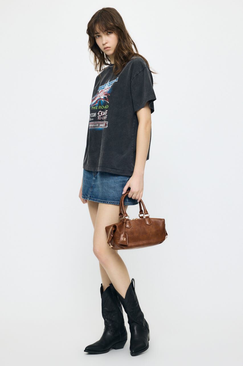 MOUSSY「LOW SLUNG MINI スコート」|デニム|