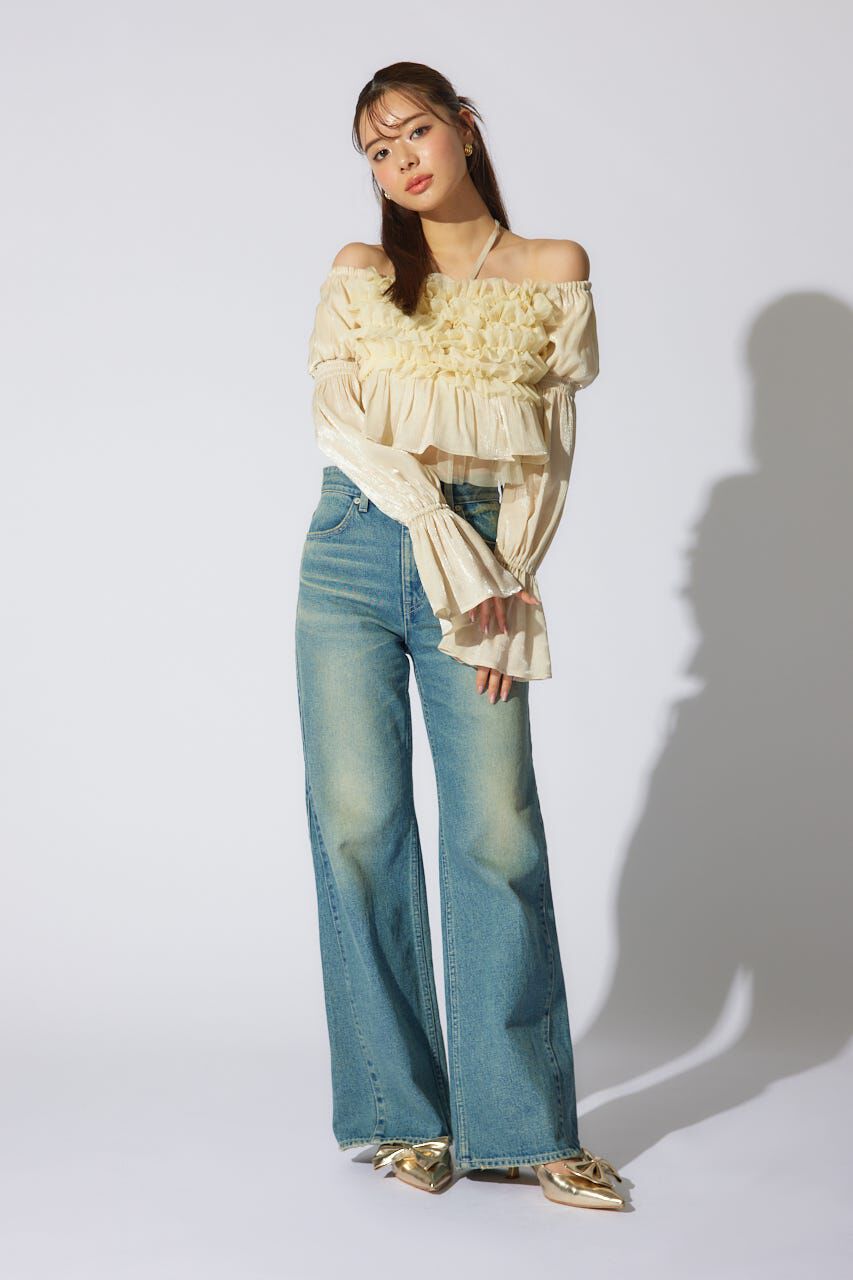 rienda「フリルオフショルブラウス」|シャツ・ブラウス|