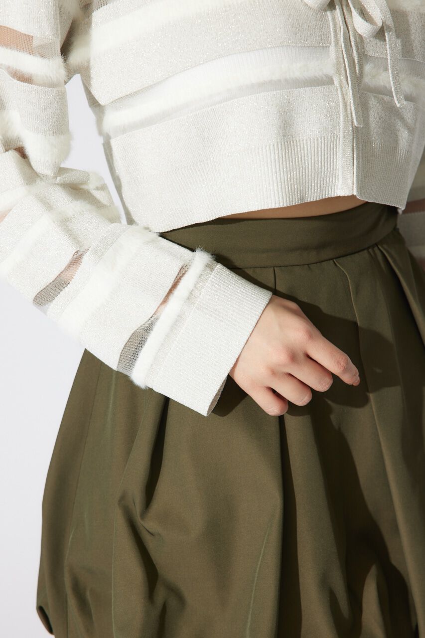 rienda「シアーボーダーニットカーディガン」|カーディガン|