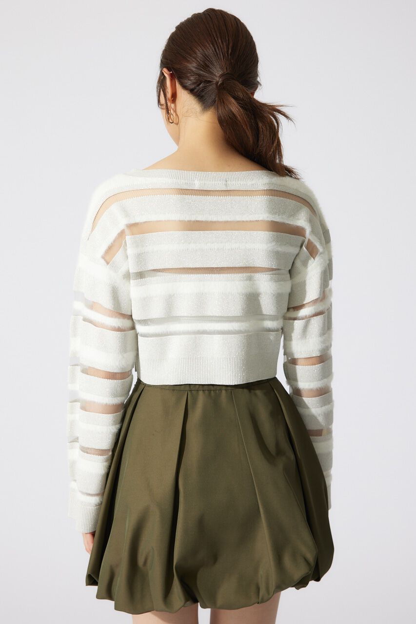 rienda「シアーボーダーニットカーディガン」|カーディガン|