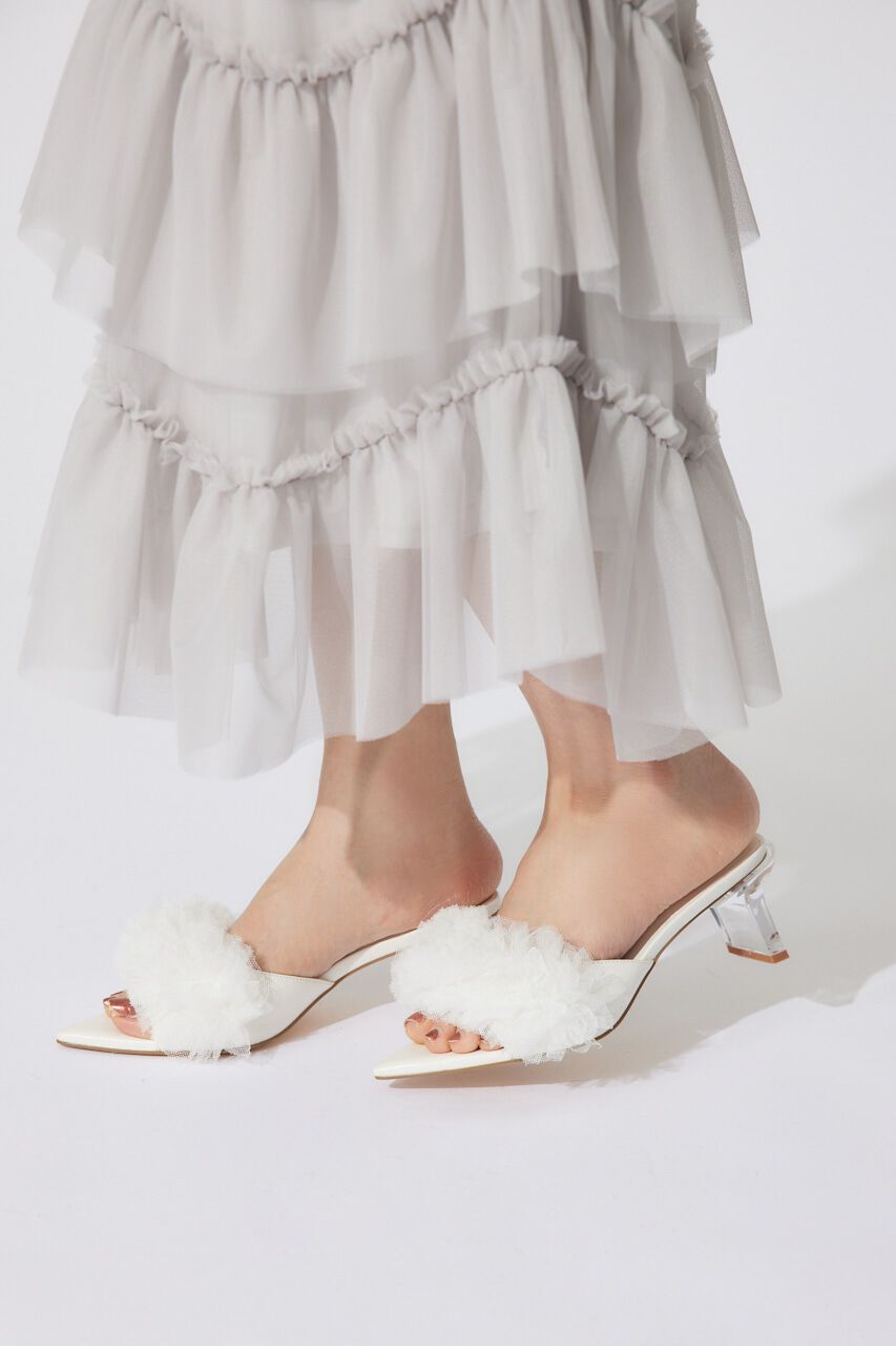 rienda「クリアヒールチュールサンダル」|サンダル|