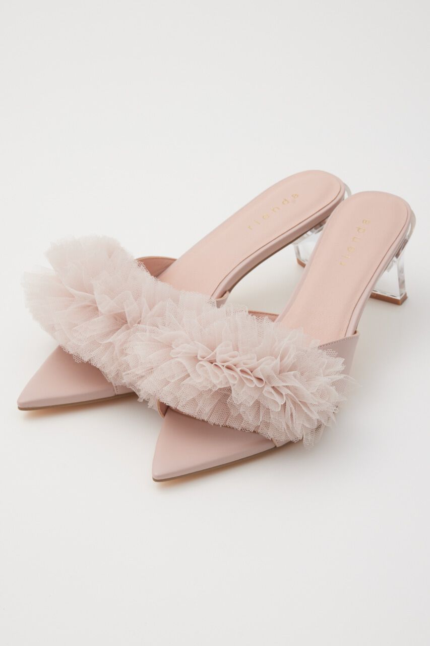 rienda「クリアヒールチュールサンダル」|サンダル|L/PNK1