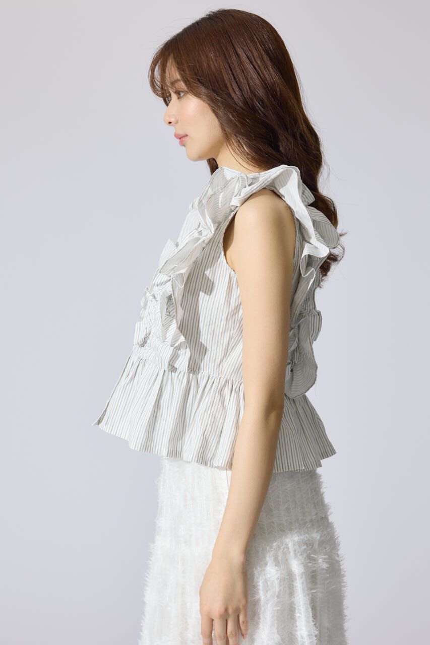 rienda「ダブルフリルブラウス」|シャツ・ブラウス|