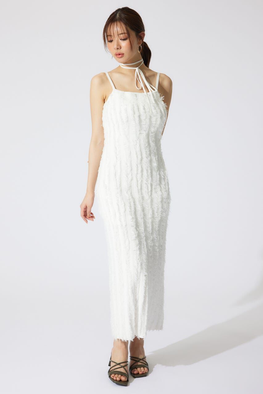 rienda「フリンジタイトニットワンピース」|ワンピース|