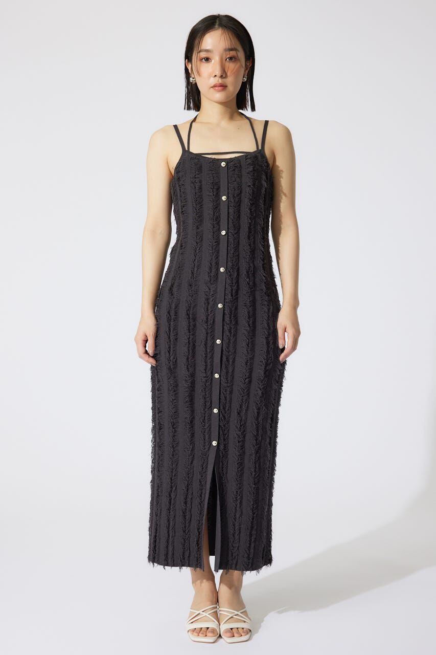 rienda「フリンジタイトニットワンピース」|ワンピース|