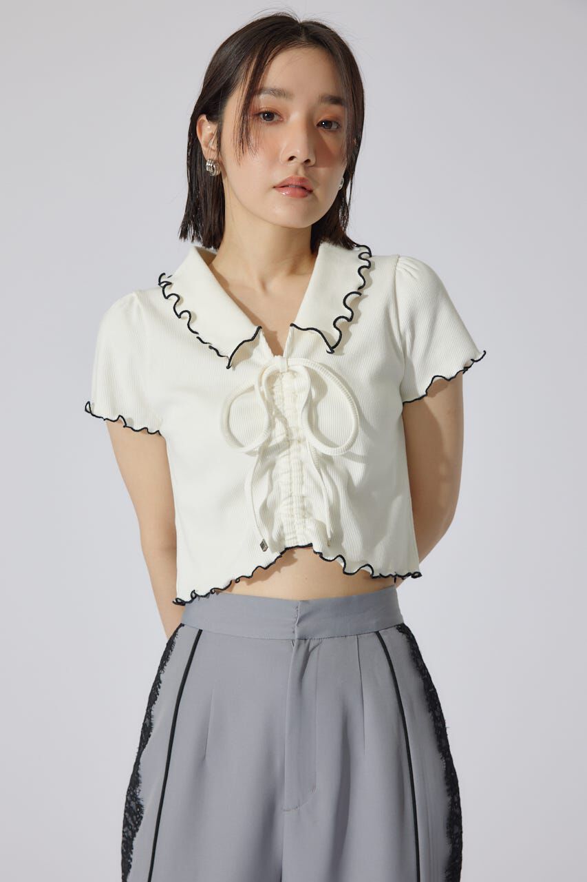 rienda「ドロストカットトップス」|Tシャツ・カットソー|