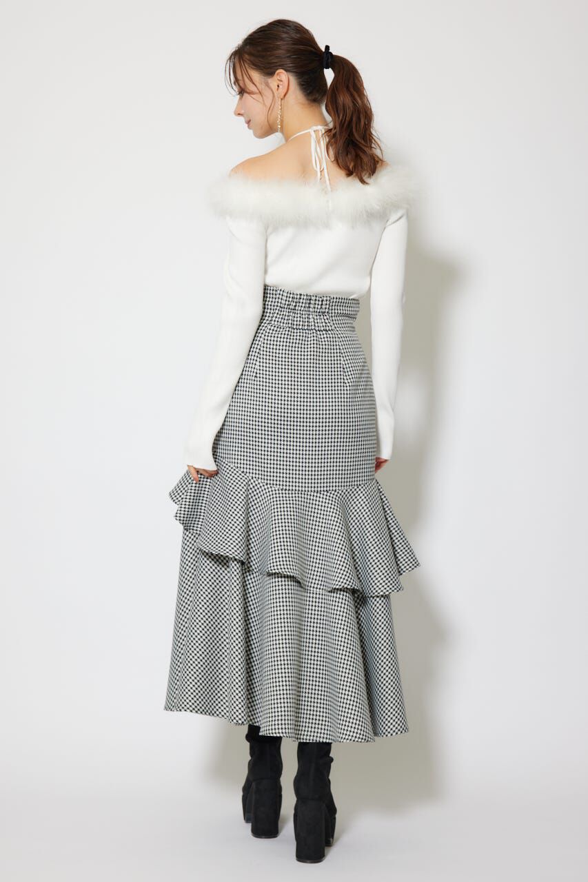 rienda「フリルスリットハイウエストスコートショートパンツ」|その他|