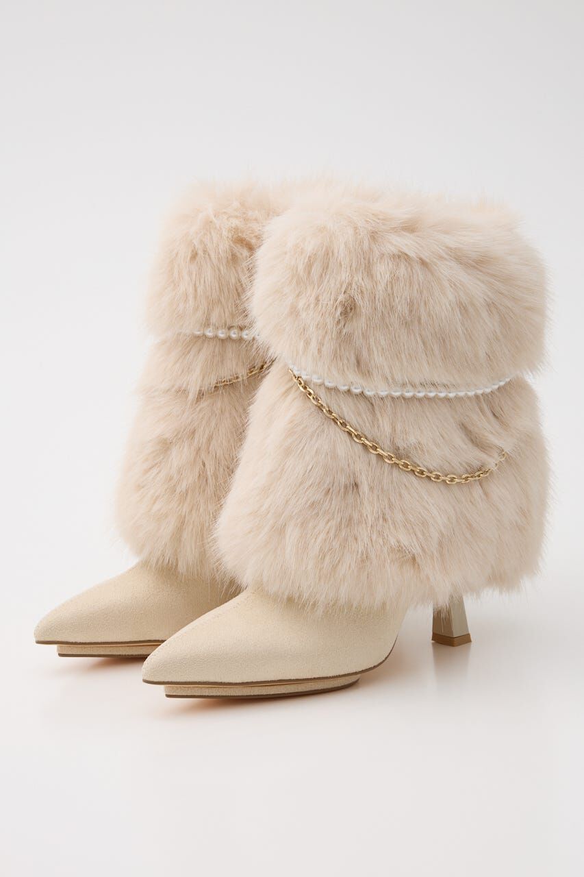 rienda「2WAYフェイクファーレースアップブーティー」|その他|