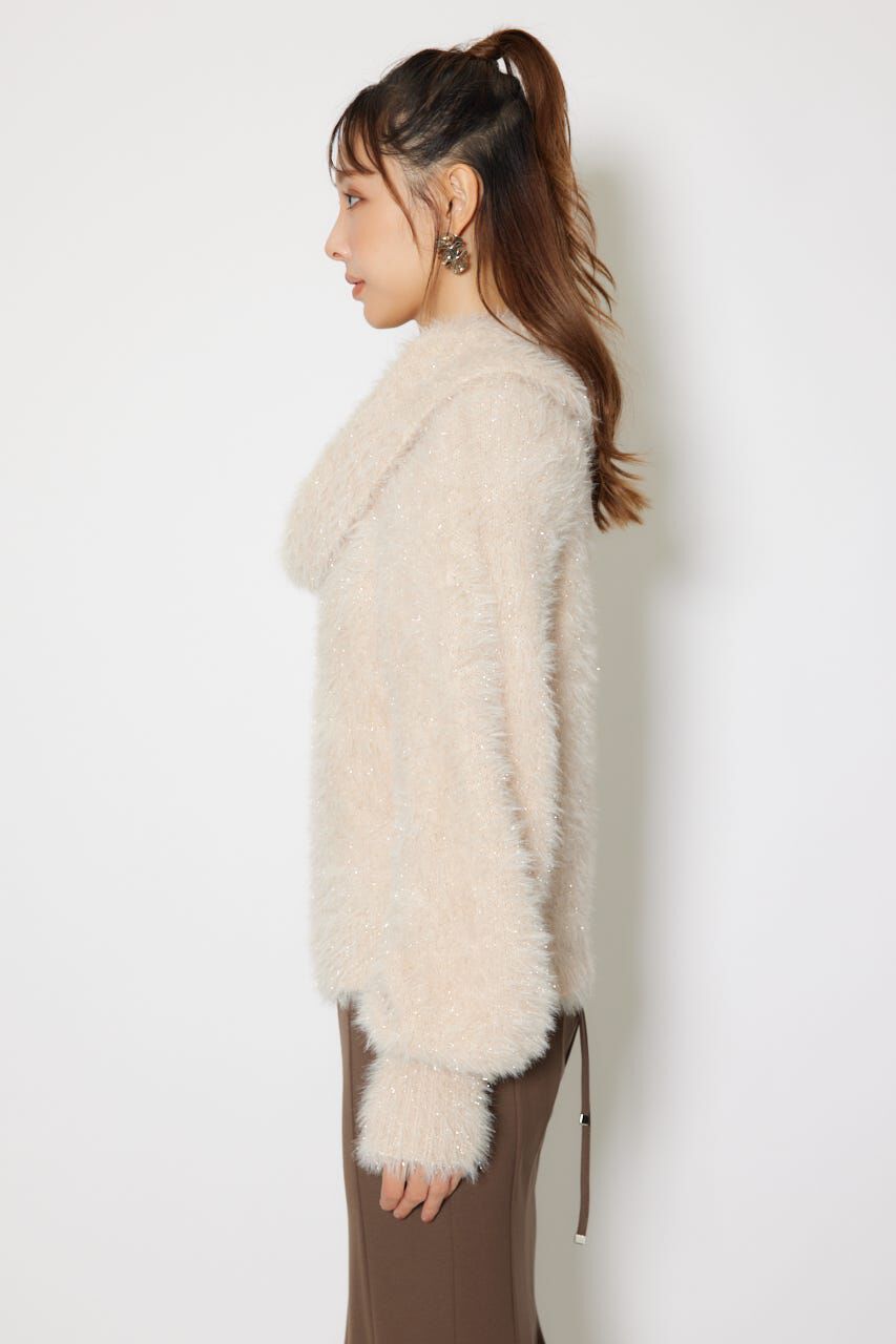 rienda「2WAYファーライクジャガードニットトップス」|ニット・セーター|