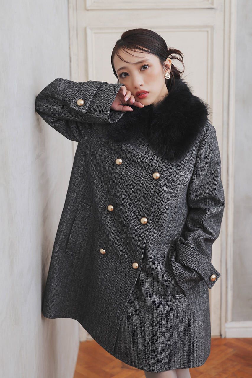 rienda「Aラインステンカラーコート」|その他|