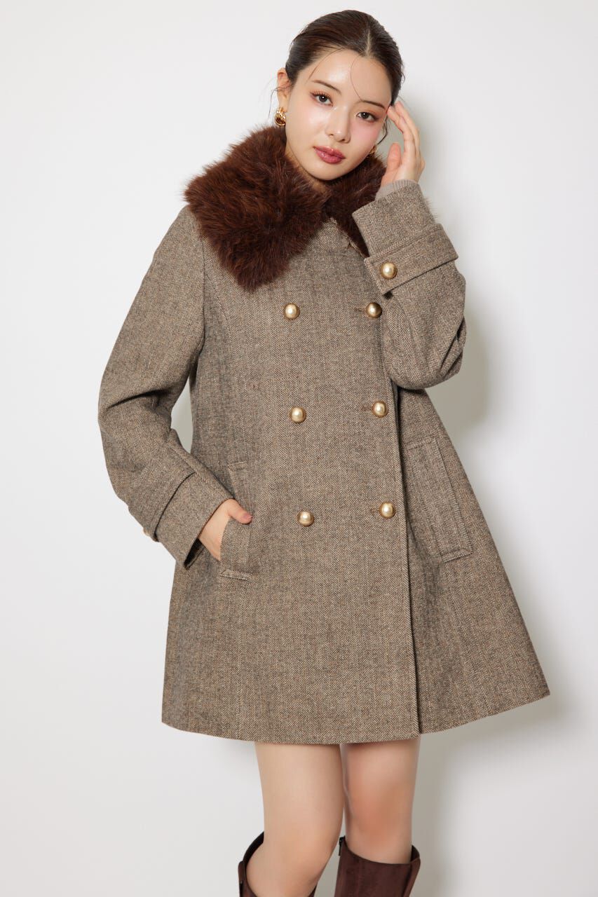 rienda「Aラインステンカラーコート」|その他|