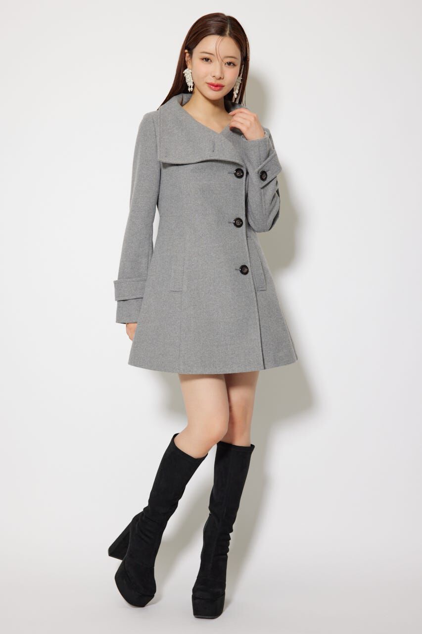 rienda「25オーバーネックシンデレララインミニコート」|その他|