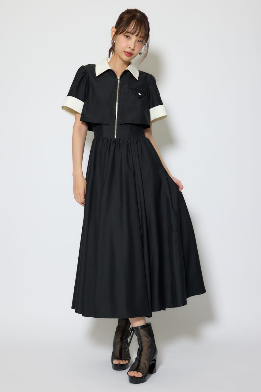 rienda「バストディティールフレアワンピース」|ワンピース|