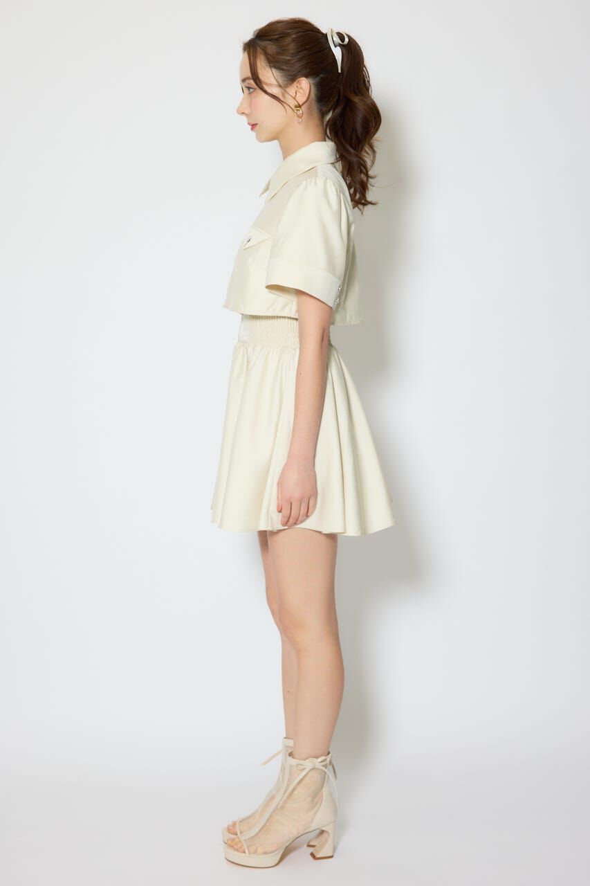 rienda「バストディティールフレアミニワンピース」|ワンピース|