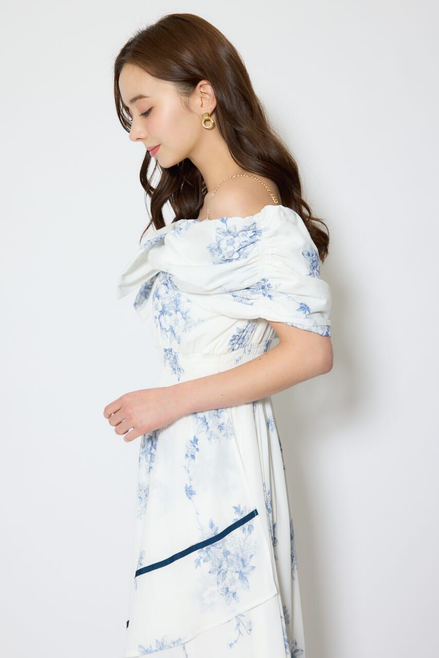 rienda「フロントビッグリボンフレアワンピース」|ワンピース|