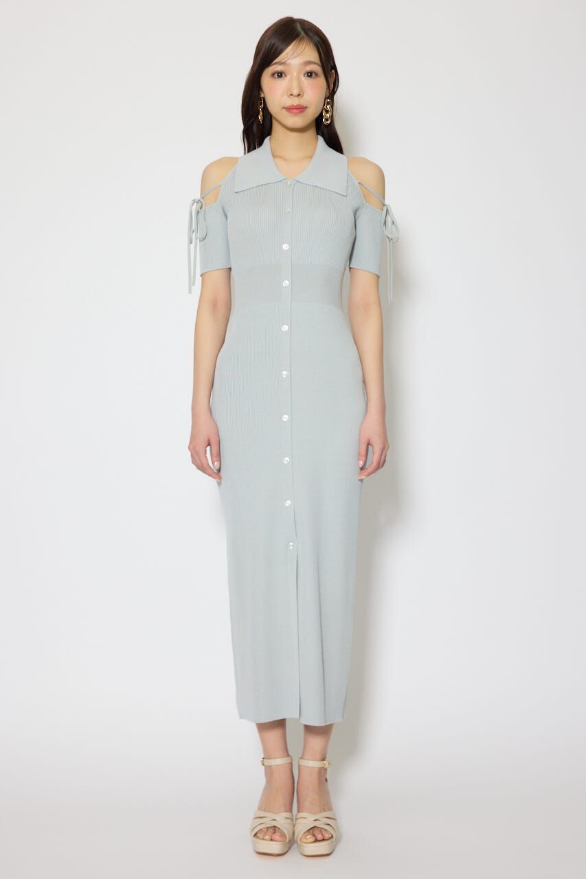 rienda「リボン付きアメスリニットワンピース」|ワンピース|