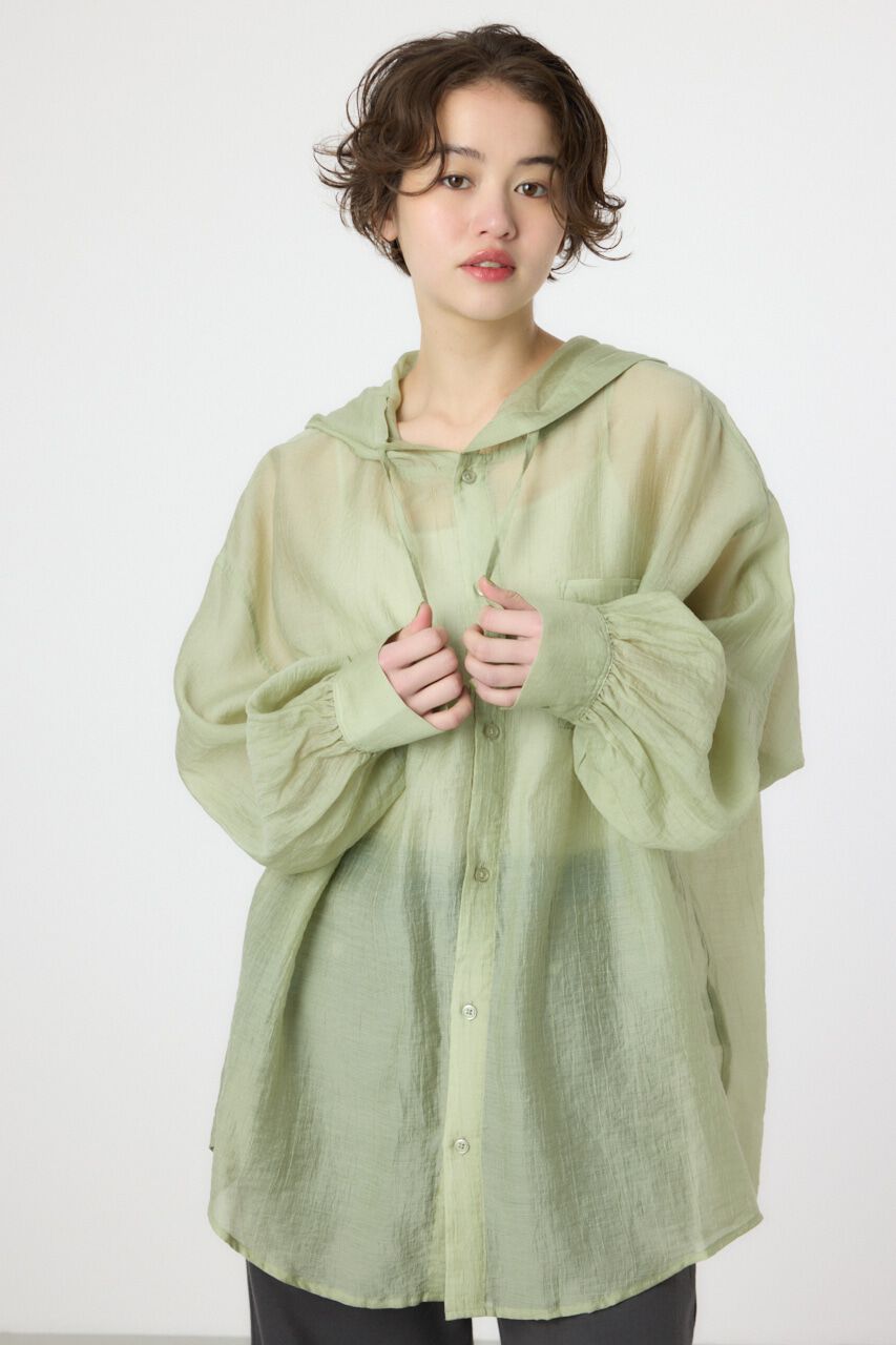 RODEO CROWNS「ワッシャーフーディーシャツ」|シャツ・ブラウス|