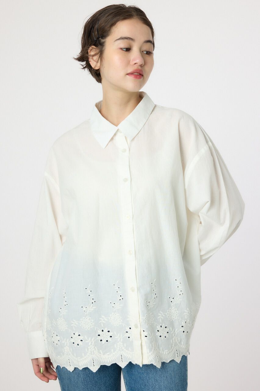 RODEO CROWNS「スカラップシャツ」|シャツ・ブラウス|O/WHT1