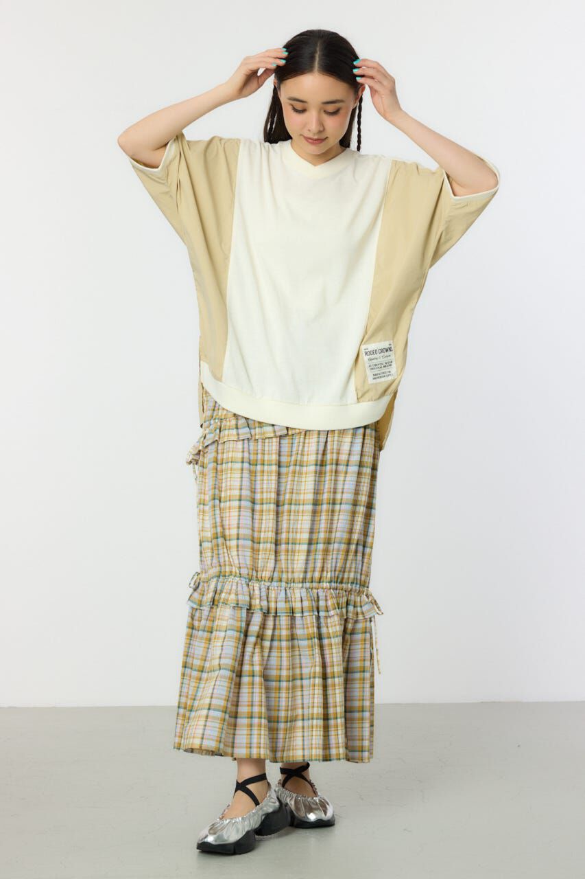 RODEO CROWNS「ドッキング切替ドルマントップス」|Tシャツ・カットソー|