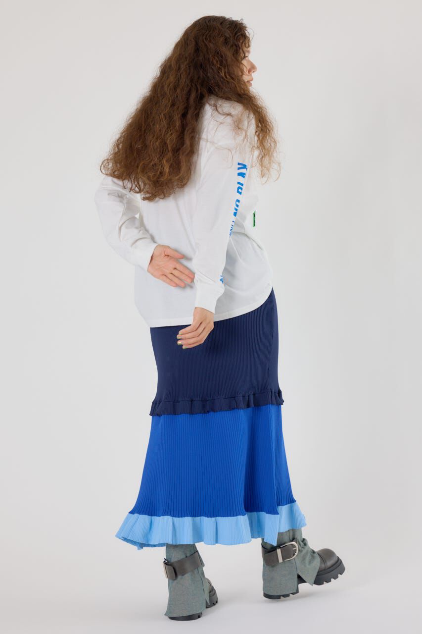 RODEO CROWNS「A-LIGHT フリル切替ニットスカート」|スカート|