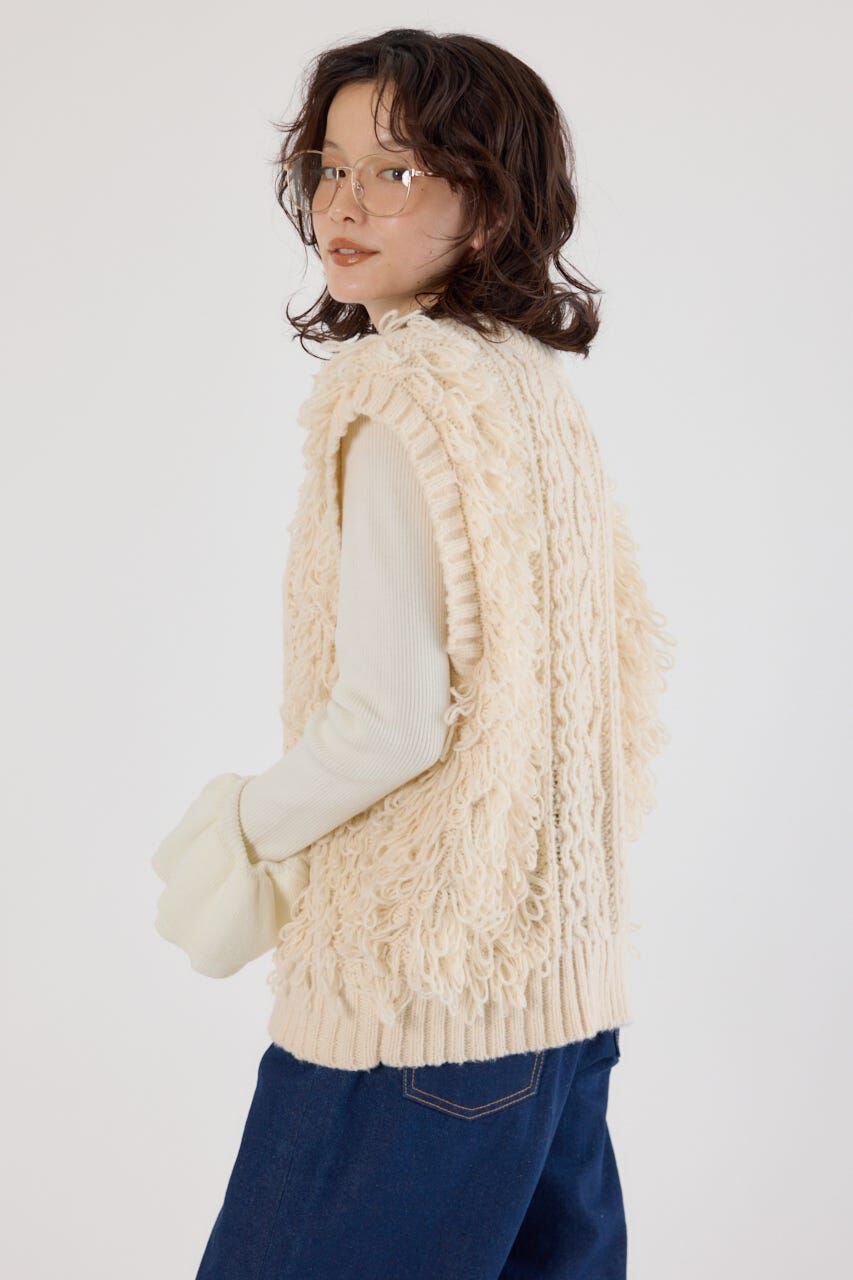 RODEO CROWNS「ケーブルニットベスト」|ニット・セーター|