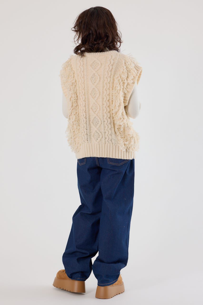 RODEO CROWNS「ケーブルニットベスト」|ニット・セーター|