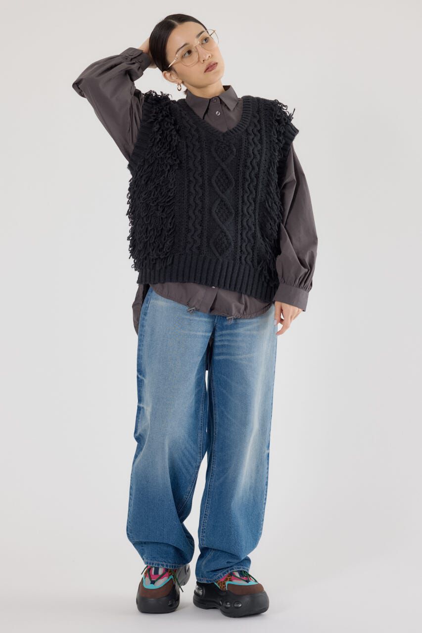 RODEO CROWNS「ケーブルニットベスト」|ニット・セーター|