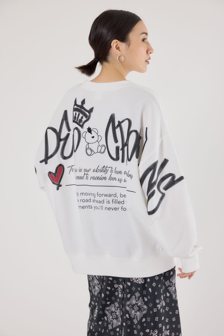 RODEO CROWNS「（UNISEX）BRIDGE BEARスウェットトップス」|パーカー|O/WHT1